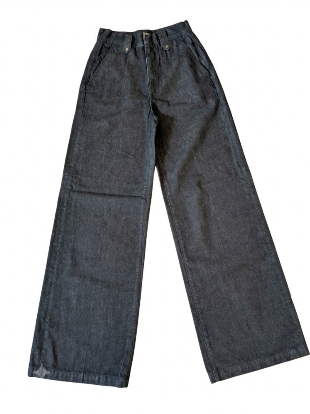 AG Adriano Goldschmied Wide Leg Jeans 26 Washed Black High Rise Trouser NWOT